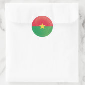 Burkina Faso Round-Icon-Flagge Runder Aufkleber (Tasche)