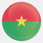 Burkina Faso Round-Icon-Flagge Runder Aufkleber (Vorderseite)