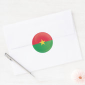 Burkina Faso Round-Icon-Flagge Runder Aufkleber (Umschlag)