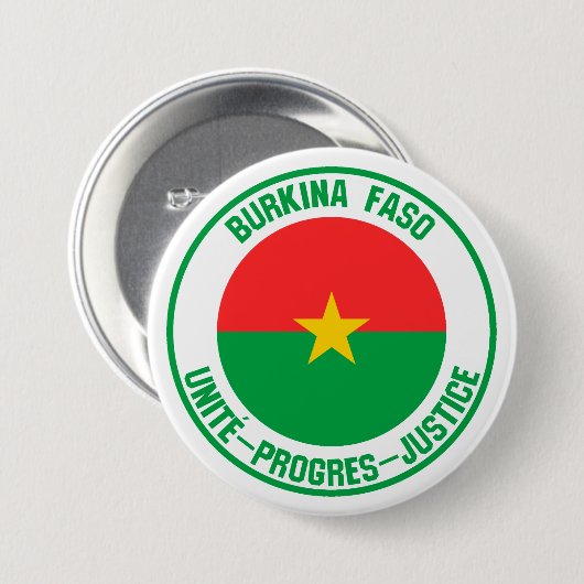Burkina Faso RundEmblem Button (Vorne & Hinten)