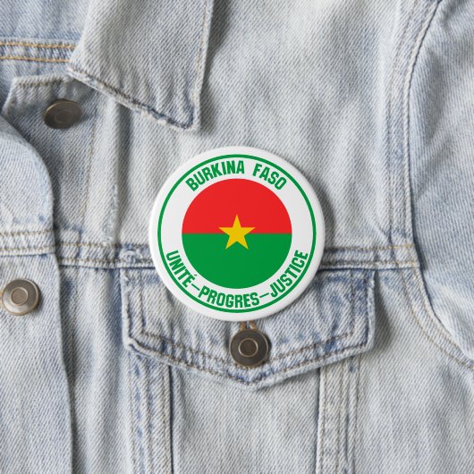 Burkina Faso RundEmblem Button (Beispiel)