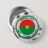 Burkina Faso RundEmblem Button (Vorne & Hinten)