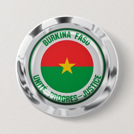 Burkina Faso RundEmblem Button (Vorderseite)