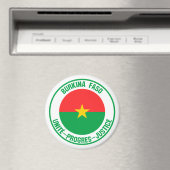 Burkina Faso RundEmblem Magnet (In Situ (Geschirrspüler))