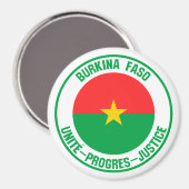 Burkina Faso RundEmblem Magnet (Vorderseite/Rückseite)