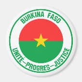 Burkina Faso RundEmblem Magnet (Vorne)