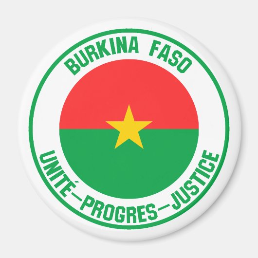 Burkina Faso RundEmblem Magnet (Vorne)