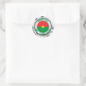 Burkina Faso RundEmblem Runder Aufkleber (Tasche)