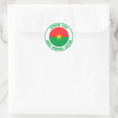 Burkina Faso RundEmblem Runder Aufkleber (Tasche)