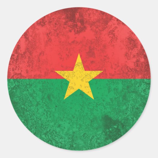 Burkina Faso Runder Aufkleber (Vorderseite)