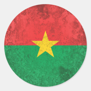 Burkina Faso Runder Aufkleber
