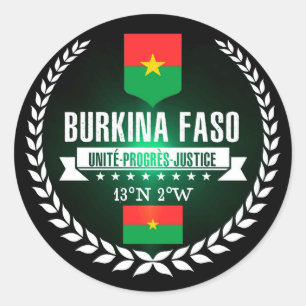 Burkina Faso Runder Aufkleber