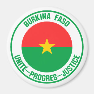 Burkina Faso rundes Emblem Magnet