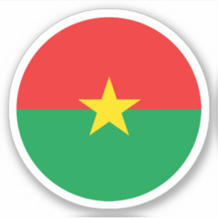 Burkina Faso Rundkleber Aufkleber