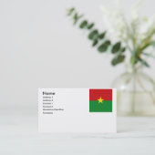Burkina Faso Visitenkarte (Stehend Vorderseite)