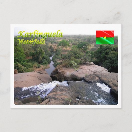 Burkina Faso - Wasserfälle von Karfinguela - Postkarte (Vorderseite)