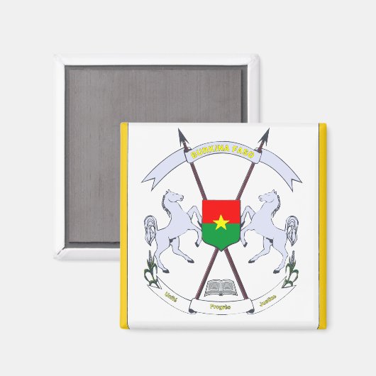Burkina-Symbol Magnet (Vorderseite/Rückseite)