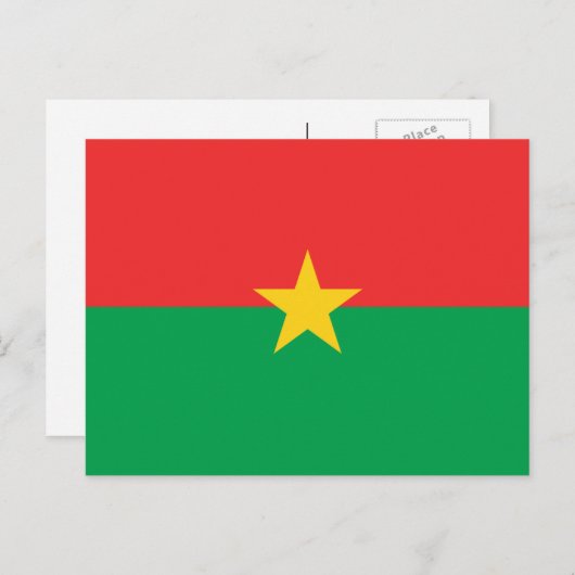 Burkinabé-Flagge, Flagge Burkina Fasos Postkarte (Vorne/Hinten)