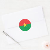 Burkinabé-Flagge, Flagge Burkina Fasos Runder Aufkleber (Umschlag)