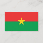 Burkinabé-Flagge, Flagge Burkina Fasos Visitenkarte (Vorderseite)
