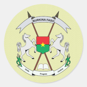 Burkinafaso Wappen Detail Runder Aufkleber