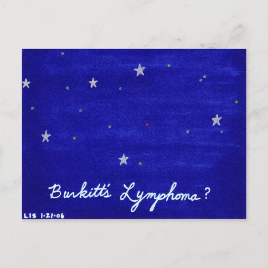 Burkitt-Lymphoma-Postkarte Postkarte (Vorderseite)