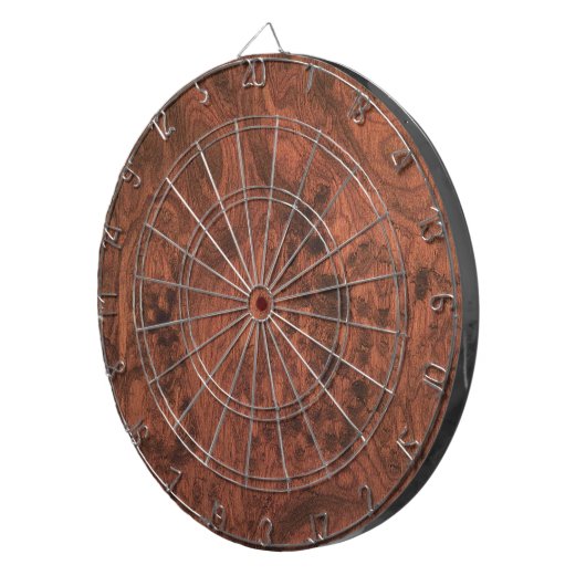 Burl Mahogany Holztextur Dartscheibe (Vorderseite rechts)