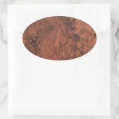 Burl Mahogany Holztextur Ovaler Aufkleber (Tasche)