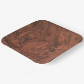 Burl Mahogany Holztextur Pappteller (Gewinkelt)