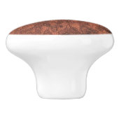 Burl Mahogany Holztextur Print Keramikknauf (Seitenansicht)