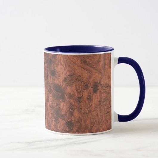 Burl Mahogany Holztextur Tasse (Rechts)