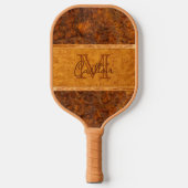 Burl Wood Graphic Monogram Pickleball Schläger (Vorderseite)