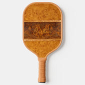 Burl Wood Graphic Monogram Pickleball Schläger (Rückseite)