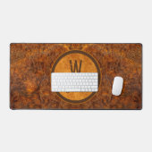 Burl Wood Monogram Design Schreibtischunterlage (Tastatur & Maus)