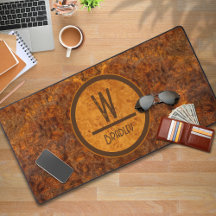 Burl Wood Monogram Design