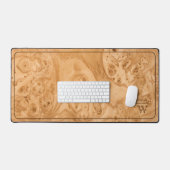 Burl Wood Natural Monogram Schreibtischunterlage (Tastatur & Maus)