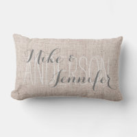 Burlap-ähnliche Personalize Wedding Names Date Ges