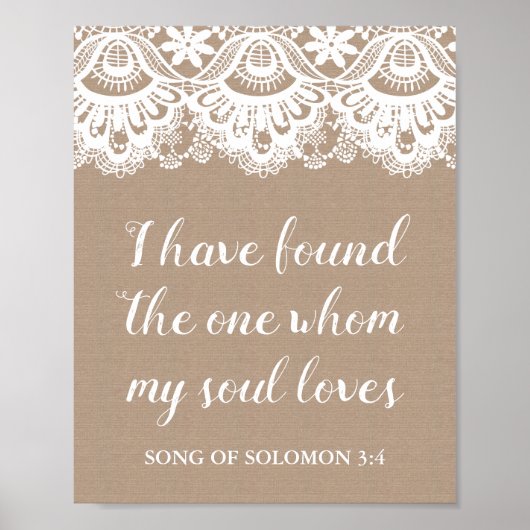 Burlap and Lace Ich habe das eine, mein Soul Liebe Poster (Vorne)
