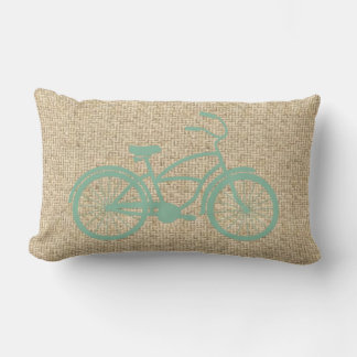 Burlap aquamarines Fahrraddekorationskissen Lendenkissen