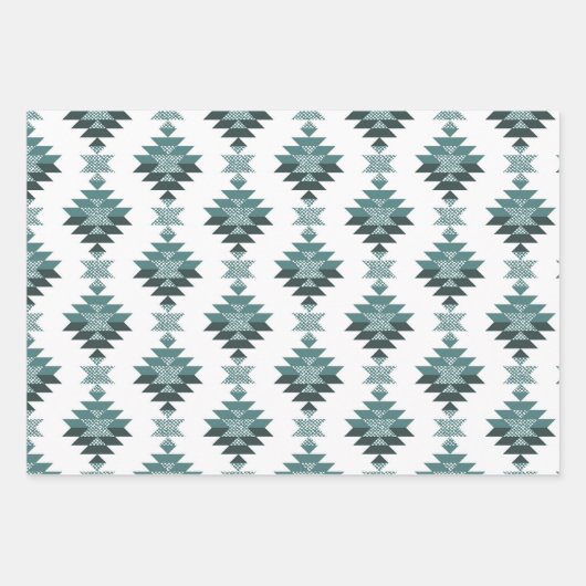 Burlap Aztec Pattern Geschenk Geschenkpapier Set (Vorderseite)