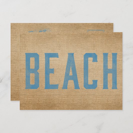 Burlap Beach Postkarte (Vorne/Hinten)