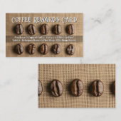 Burlap Bean Coffee Shop Rewards Loyalty Punch Card Visitenkarte (Vorne/Hinten)