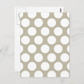 Burlap Beige Punkt Postkarte (Vorne/Hinten)
