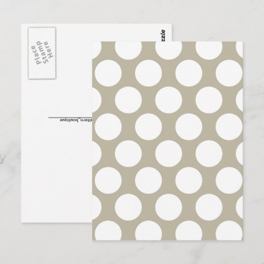 Burlap Beige Punkt Postkarte (Vorne/Hinten)
