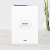 Burlap Birthday Karte (Rückseite)