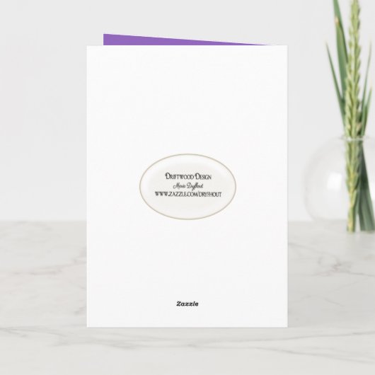 Burlap Birthday Karte (Rückseite)