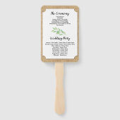 Burlap-Blätter Wreath-Hochzeit im Herbst-Programml Fächer (Rückseite)