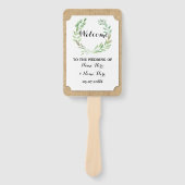 Burlap-Blätter Wreath-Hochzeit im Herbst-Programml Fächer (Vorderseite)