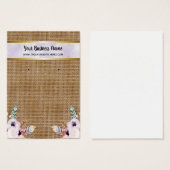Burlap Blume Boho Earring Display Cards (Vorne & Hinten)