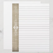 Burlap Board Border Brown | Weiße Seiten (Vorne/Hinten)